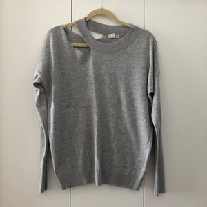 Asymmetrical Neckline Sweater